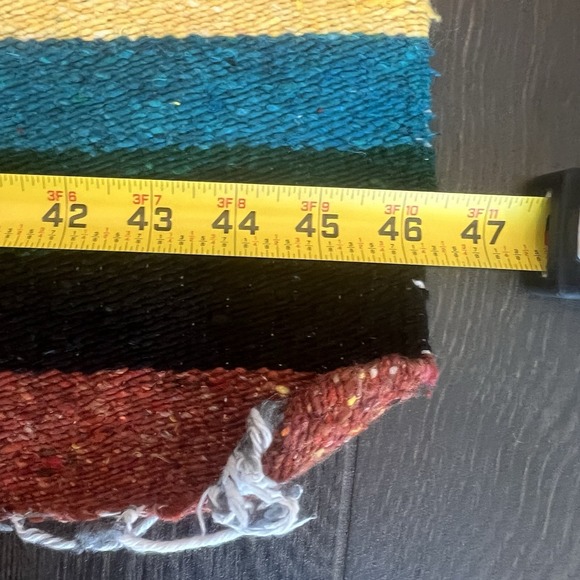 Woven Mexican Diamond Thick boho Blanket Rug Colorful Aztec 80x46" 203x116cm - Picture 4 of 16